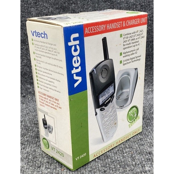 VTech VT 2420 2.4 GHz Single Line Expansion Handset VT2421 VT2430 VT2460 VT2461 - Picture 2 of 7